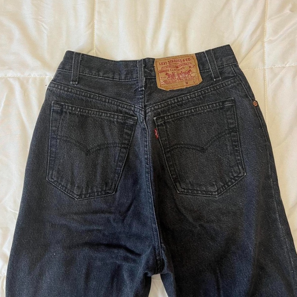 vintage levi’s 501 jeans black 17501 denim 90s 80s high waisted